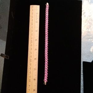 SS with 14k vermeil lab created ruby bracelet